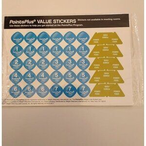 Weight Watchers PointsPlus Value Stickers Sheet For Tracking Food & Points